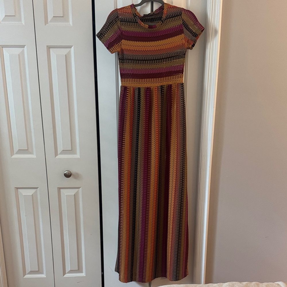 Nasty Gal Multicolor Striped Maxi Dress